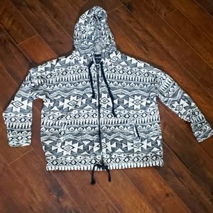 NWOT AE Tribal Print ZipUp Hoodie